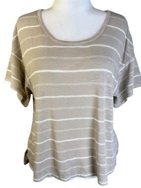 NWT Max Studio London Short Sleeve Top Size L